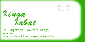 kinga kabat business card